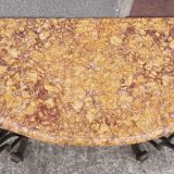 Console forged foot marble top