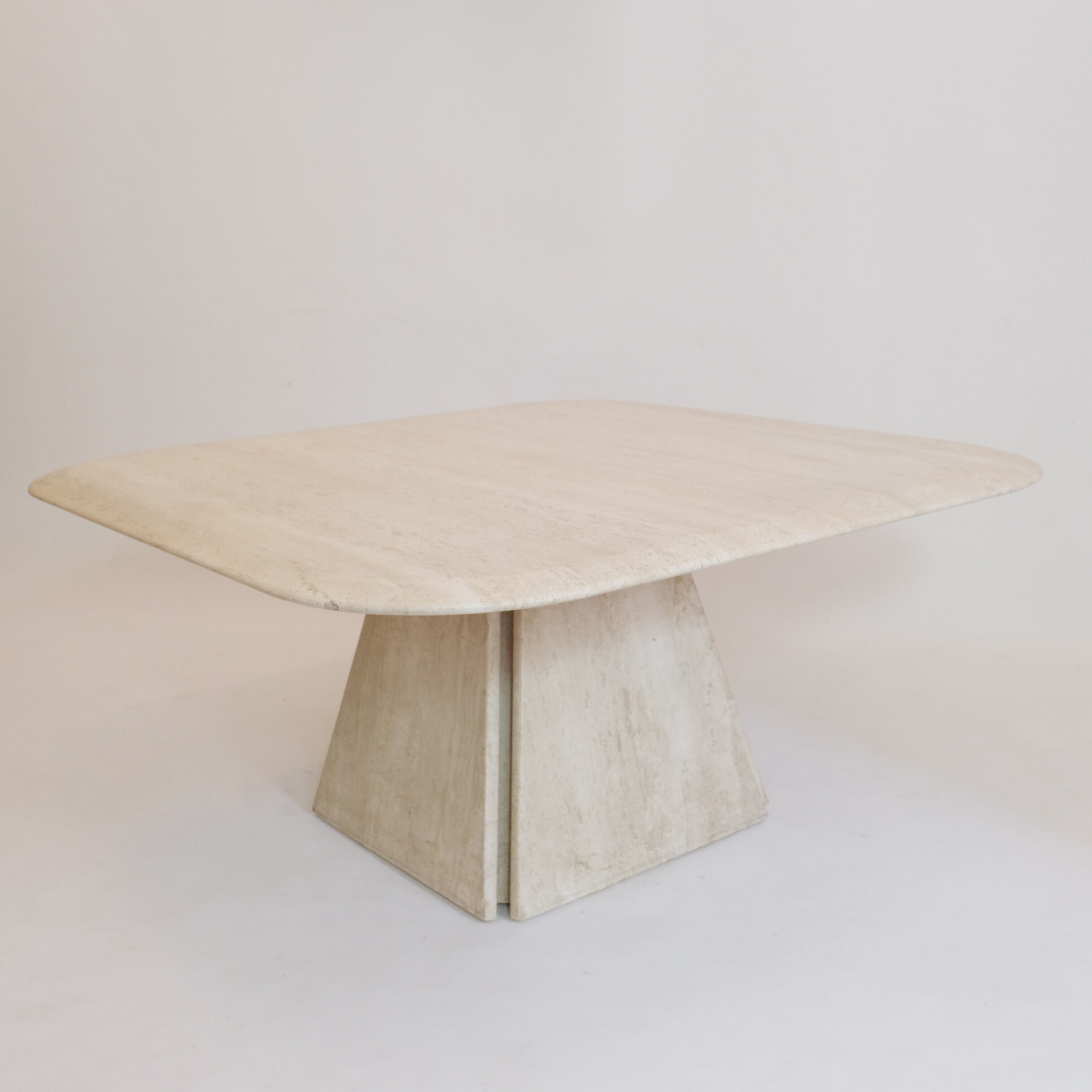 Coffee table in travertine Italian work of the 1970
