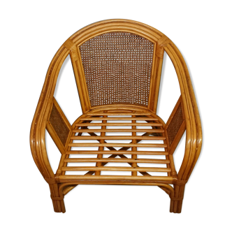 2 Rattan armchairs