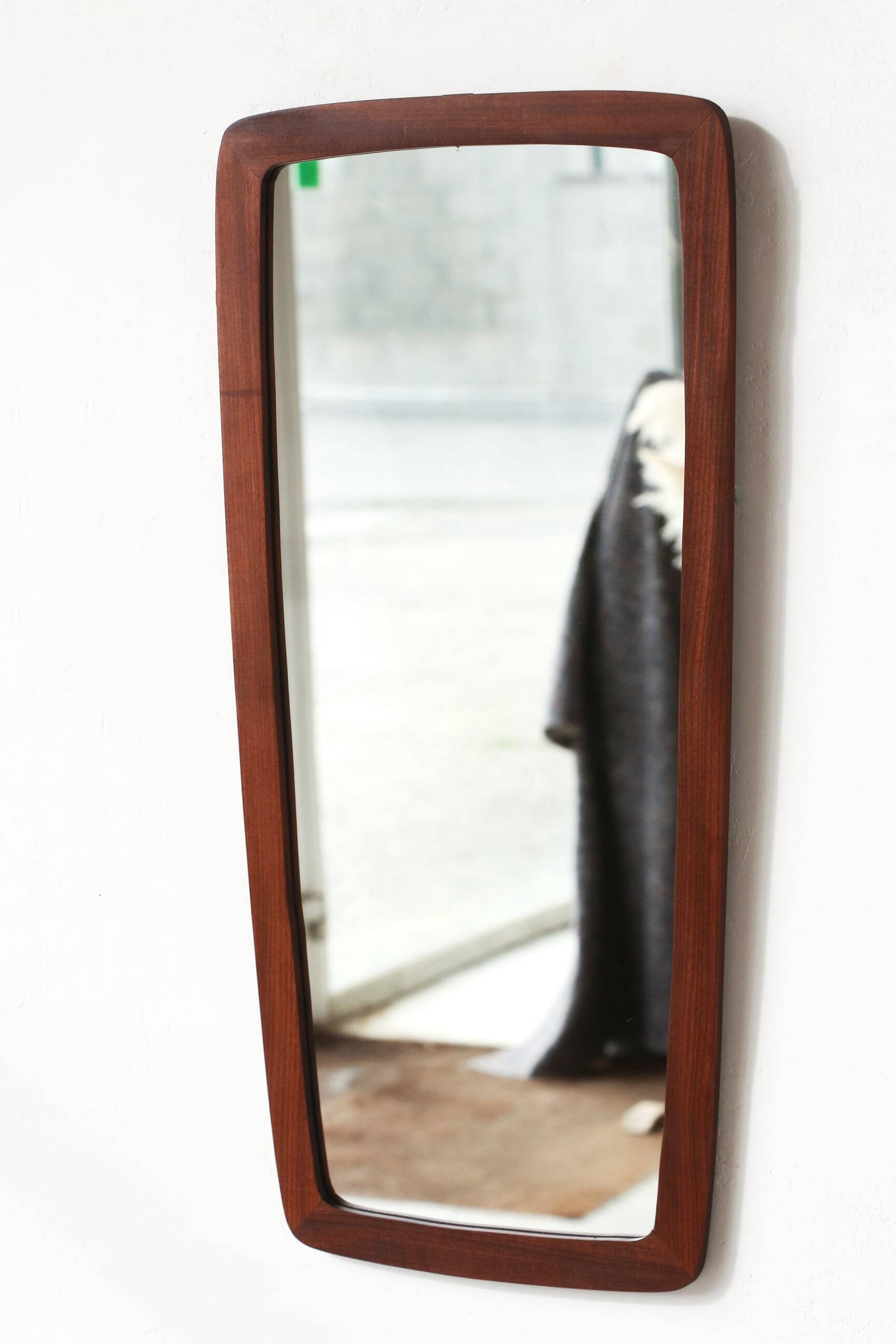 Free form mirror - teak - scandinavian - 14.09.23.01
