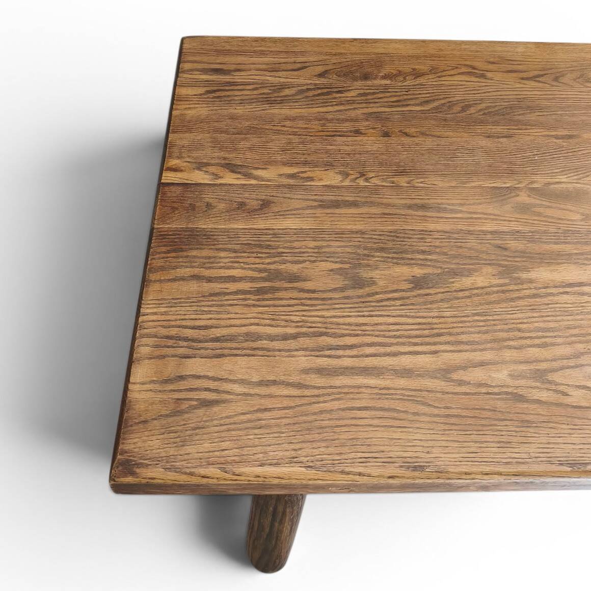 Solid oak dining table, brutalist, 1950.