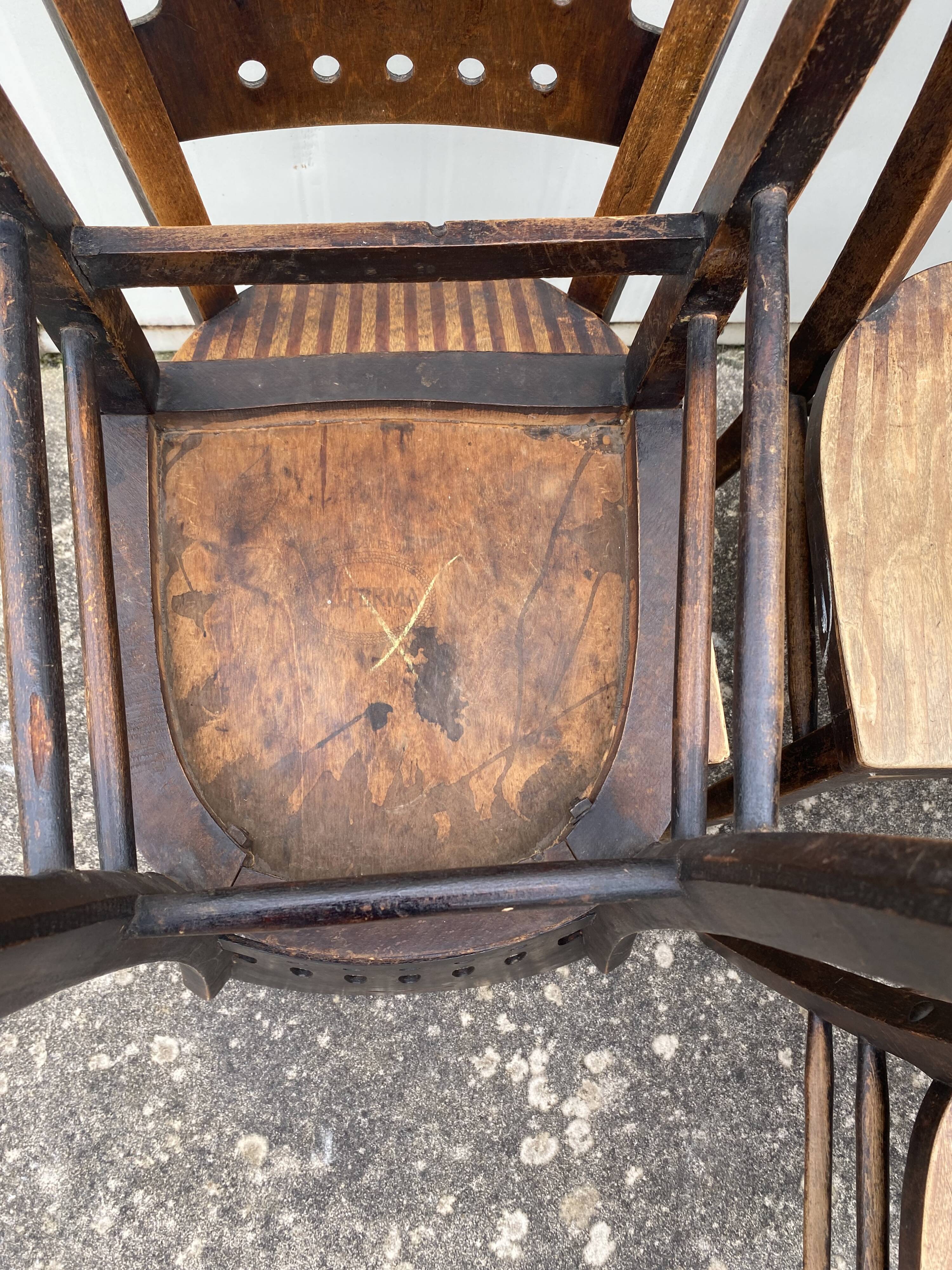 Set de 12 chaises bistrot luterma 1920