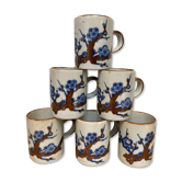 Set of 6 stoneware coffee cups