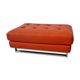 Pouf en cuir orange