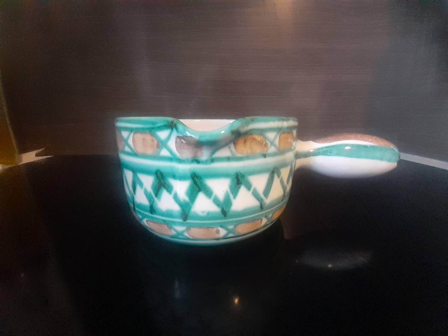 Frying pans signed Robert Pocault, Vallauris