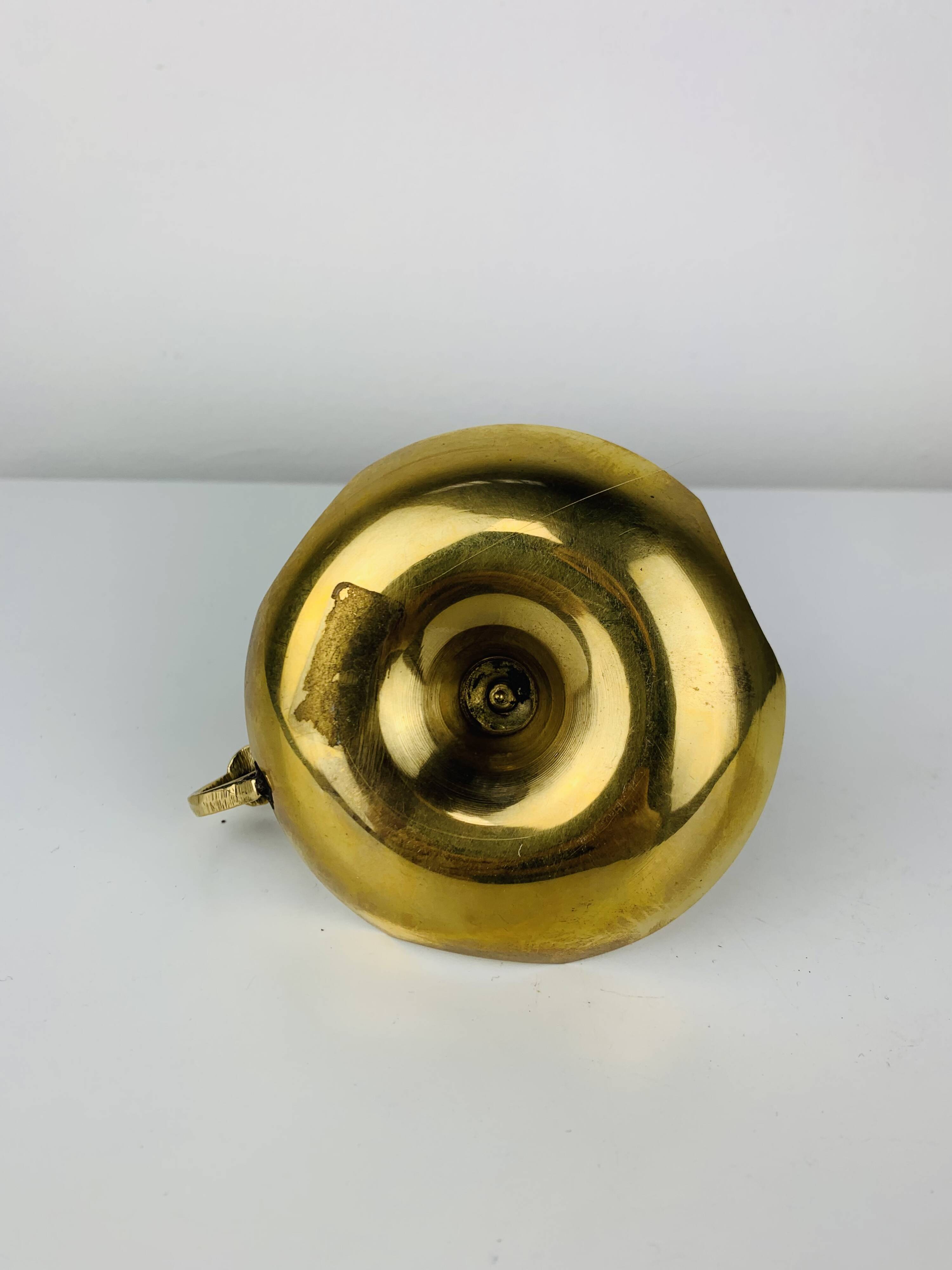 Golden brass candlestick rat of the cellar