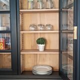 Black and wood bookcase