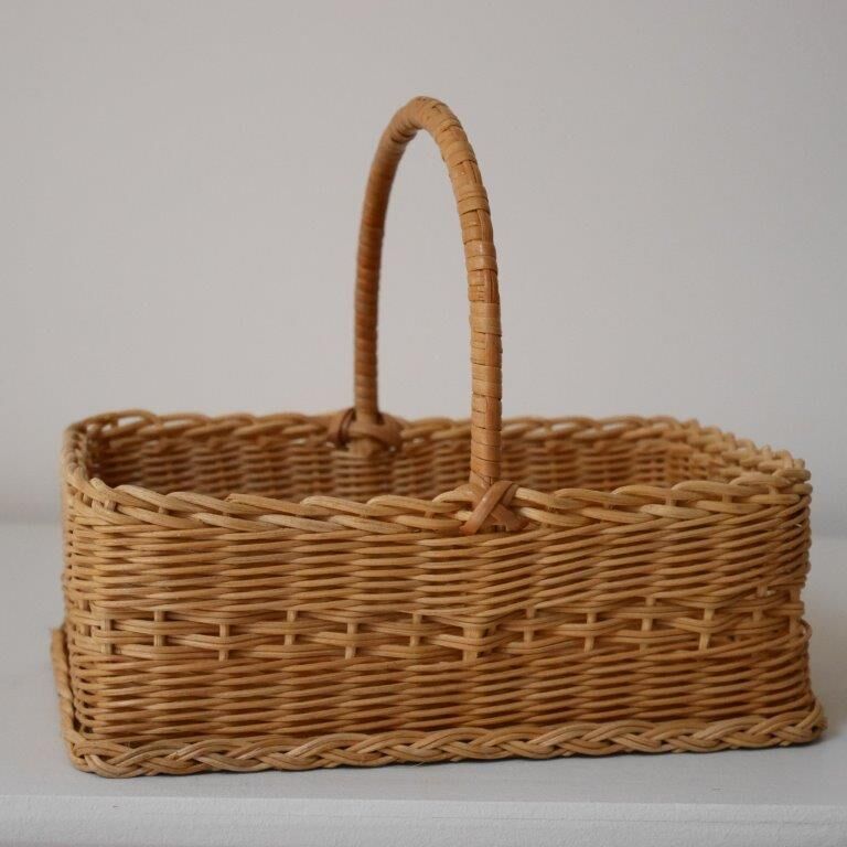 Wooden bottom basket