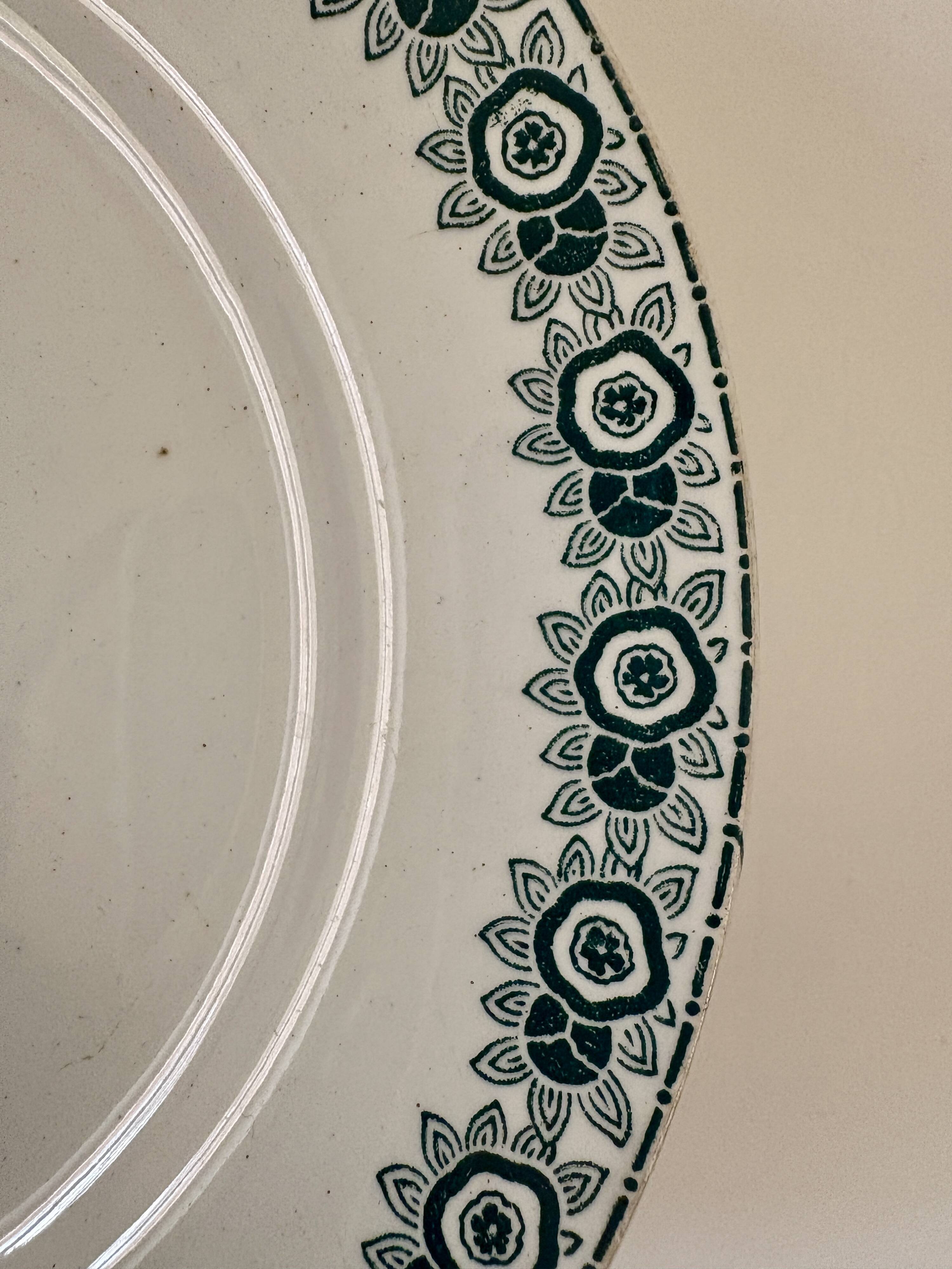 Compotier - footed plate in ironstone model Iberia from Saint Amand