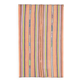 Tapis vintage turc Oushak fait main en laine et coton orange 150x246