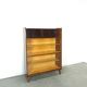 Donker vintage fineer design vitrinekast Jirak, boekenkast