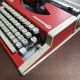 Olympia Traveller Deluxe Typewriter Vermilion Red (rare)