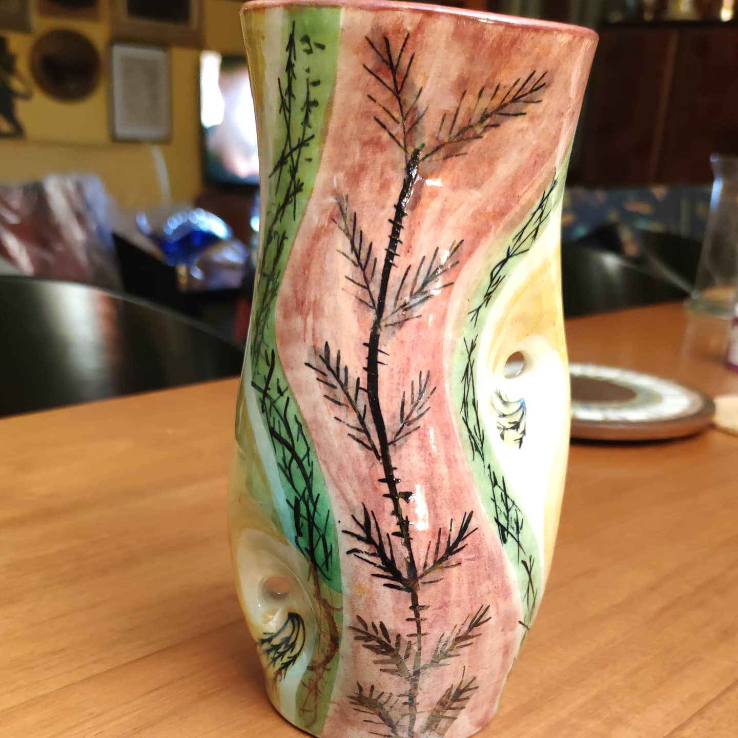 Accolay ceramic vase, circa 1960, monogrammed J.C.