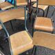 Set of 15 vintage mismatched mullca delagrave school chairs