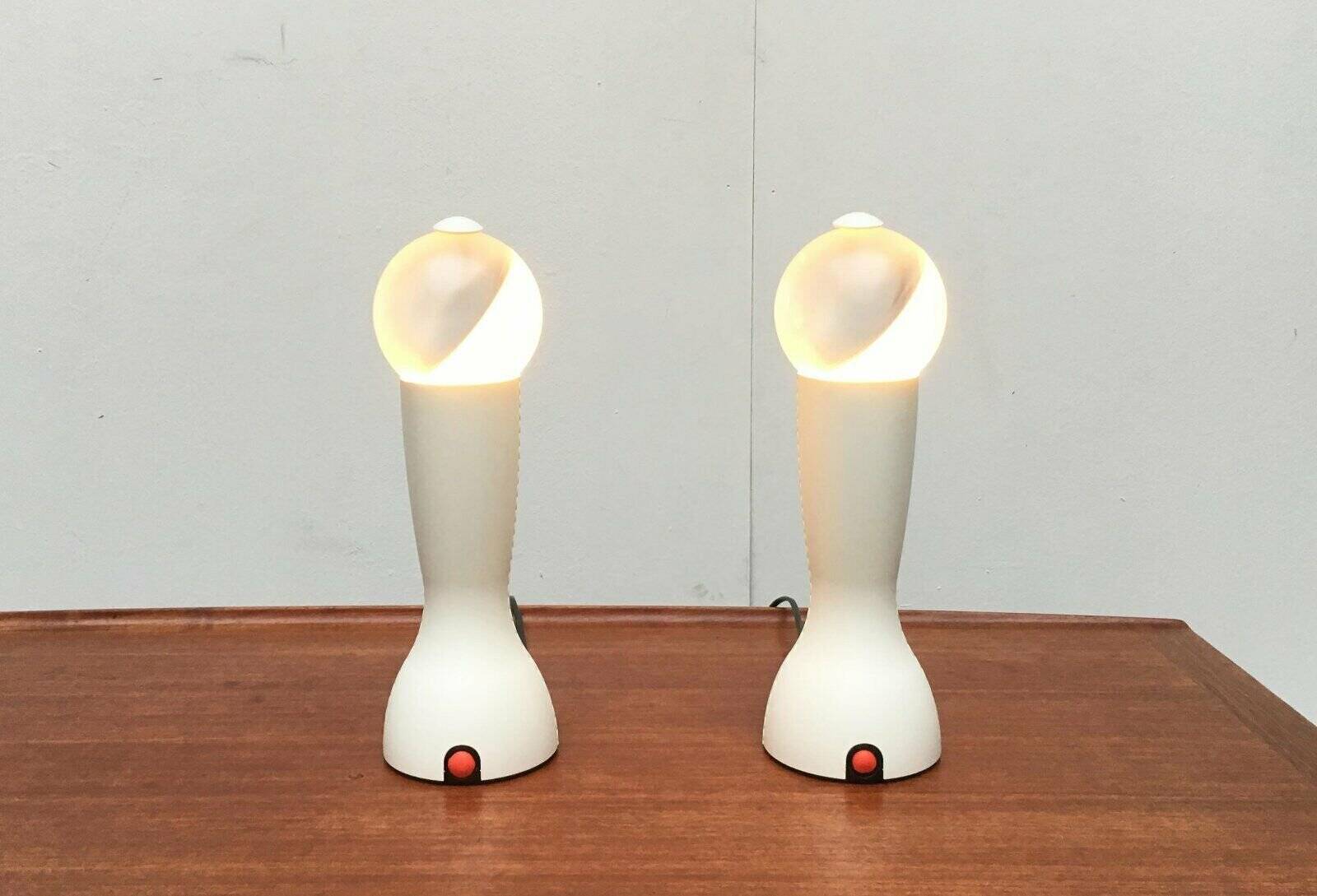 Gilda table lamps, Italian postmodern model by Silvia Capponi for Artemide, 1990s, set of 2.