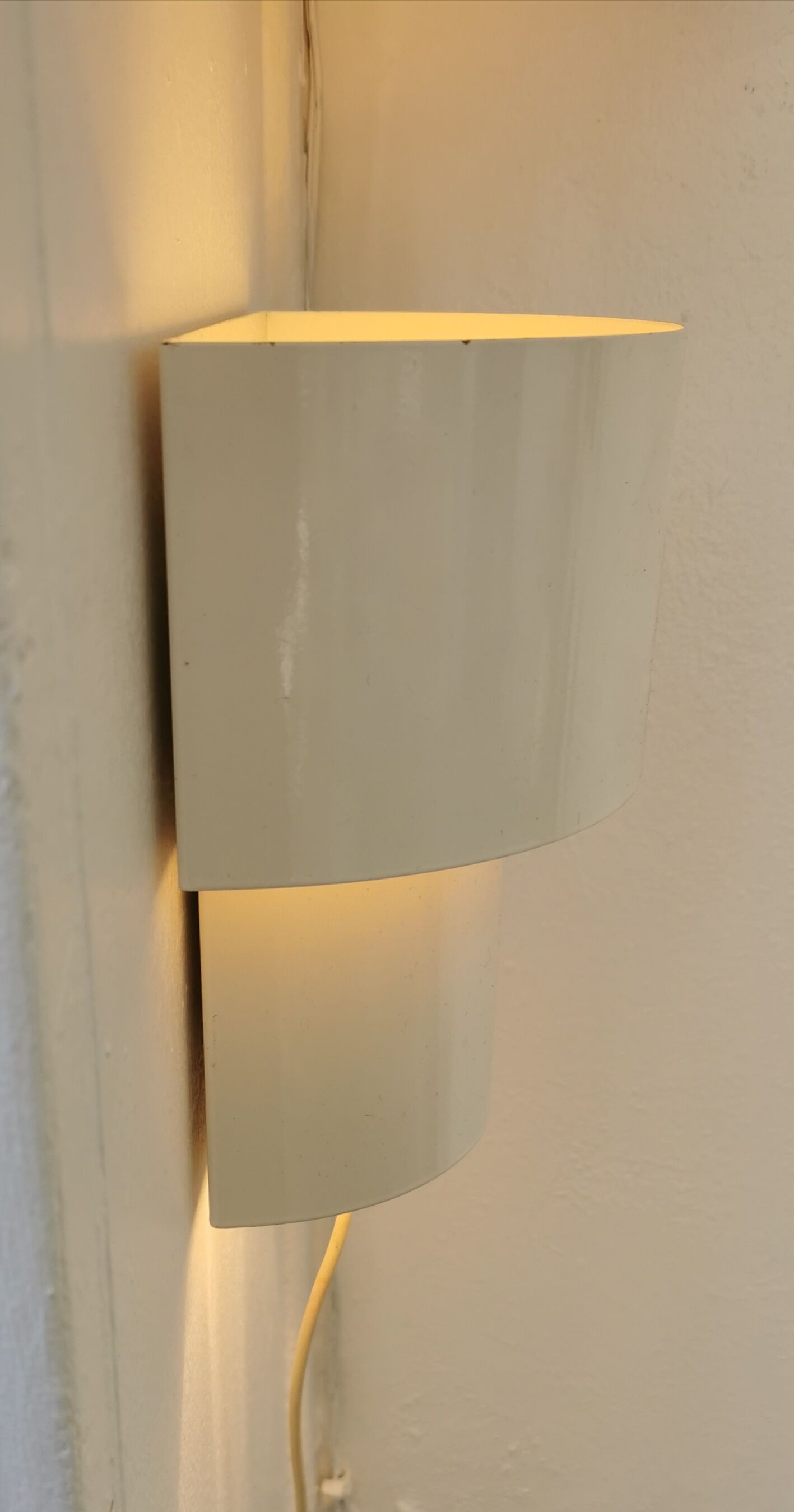 White-plated sconces 1960s