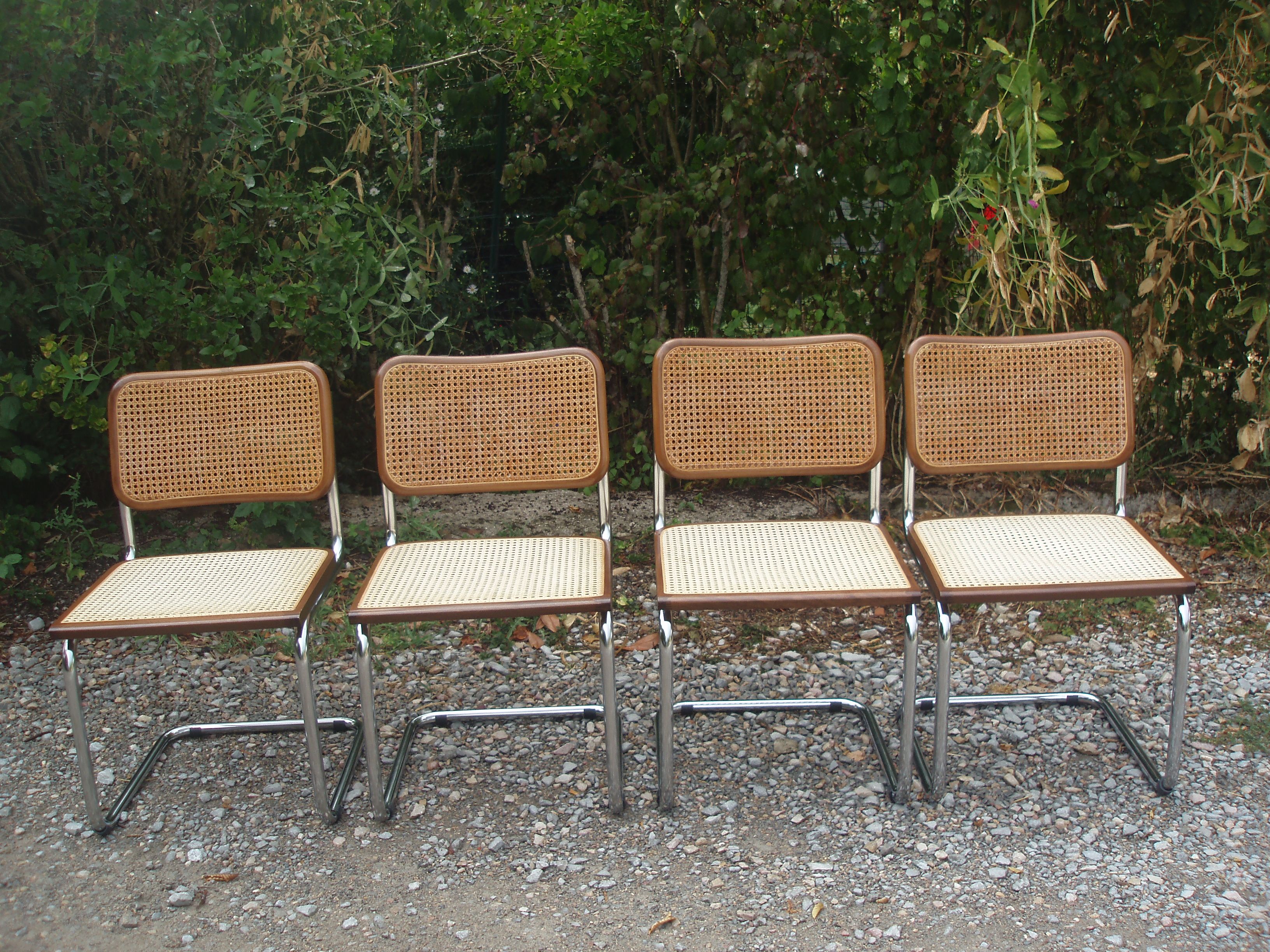 Series of 4 Marcel Breuer B 32 chairs