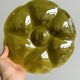 5 shell plates in green enamelled GIEN slip