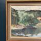 Swedish Oil on Canvas – “Lake with Houses” by G. Arner – Signed