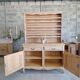 Oak sideboard fully sandblasted and varnished.
