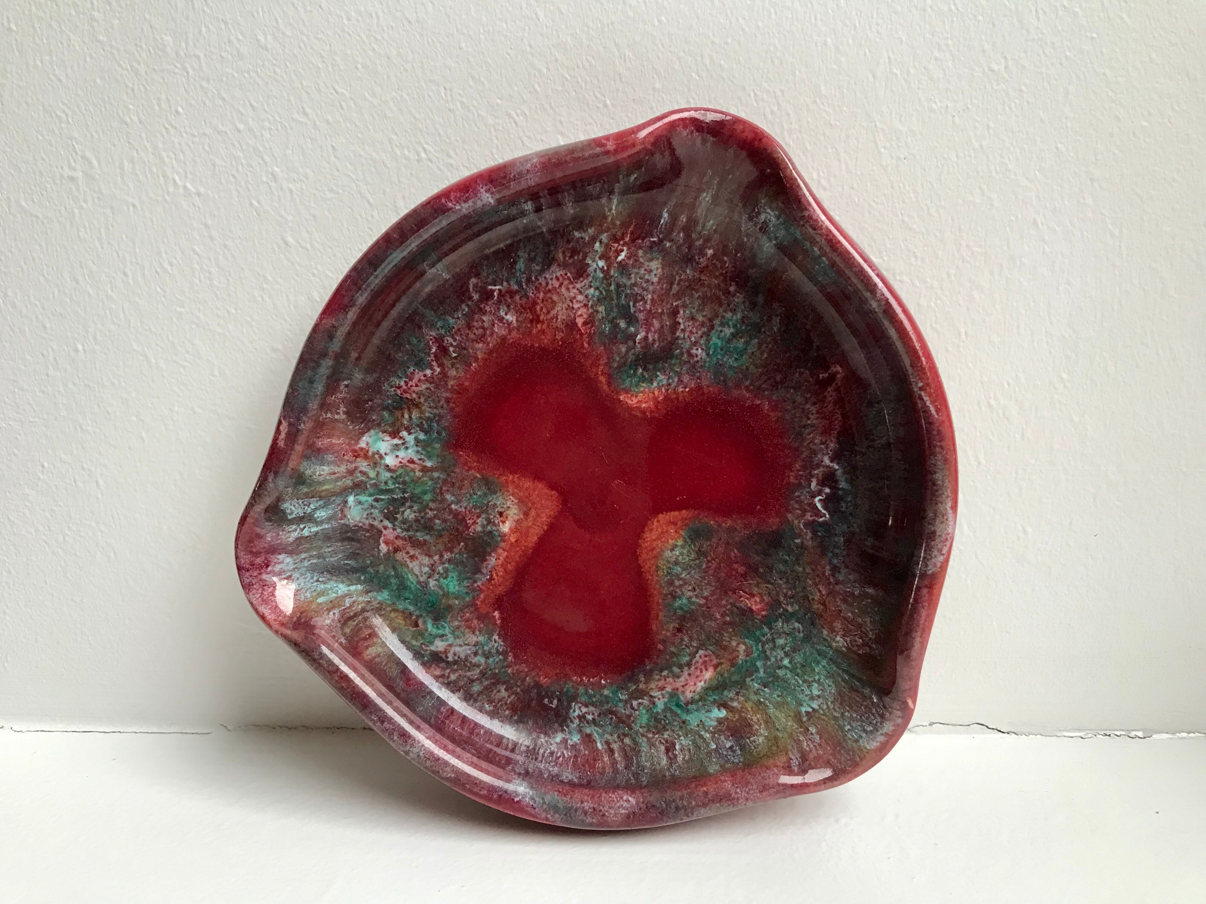 Ceramic ashtray signed 70s