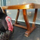 Art Deco lyre table 2 extensions 4/8 guests