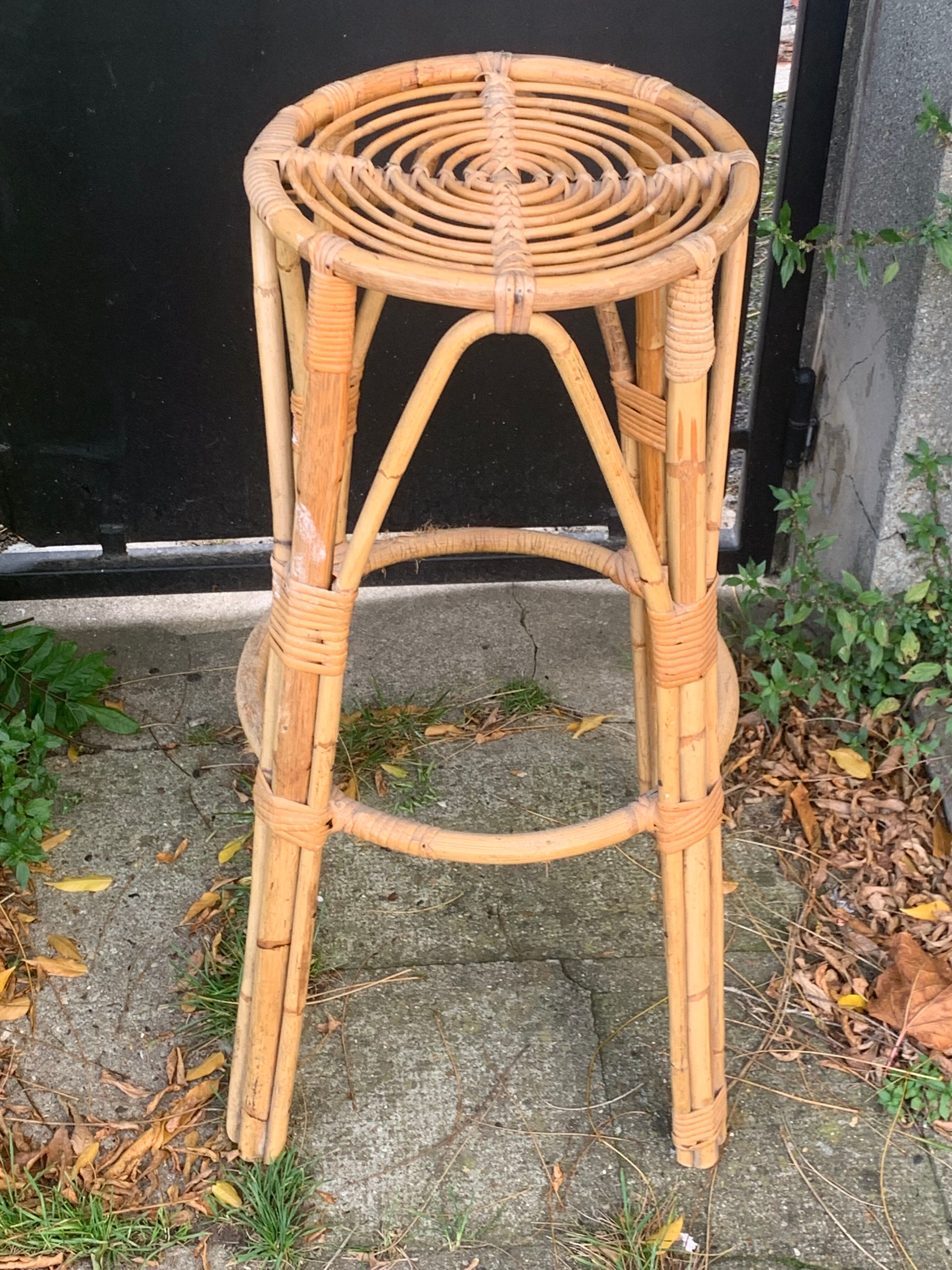 Vintage rattan bar stool 1960/70