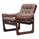 Fauteuil en cuir, design danois, années 1960, fabriqué par Genega Møbler