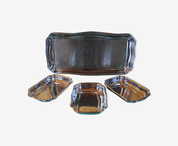 Set stainless steel trays, Jean Couzon