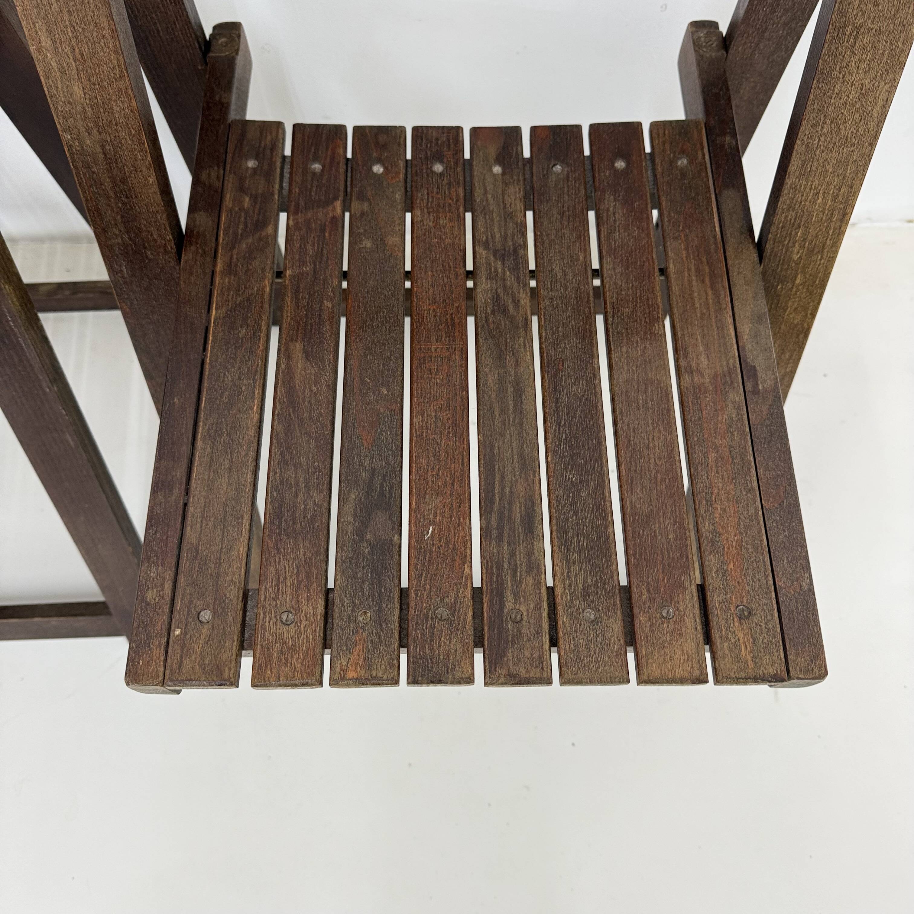 Set of 3  wooden folding chairs, 1960’s