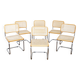 6 Cesca B32 Breuer Chairs Made in Italy - Canework of the seats redone