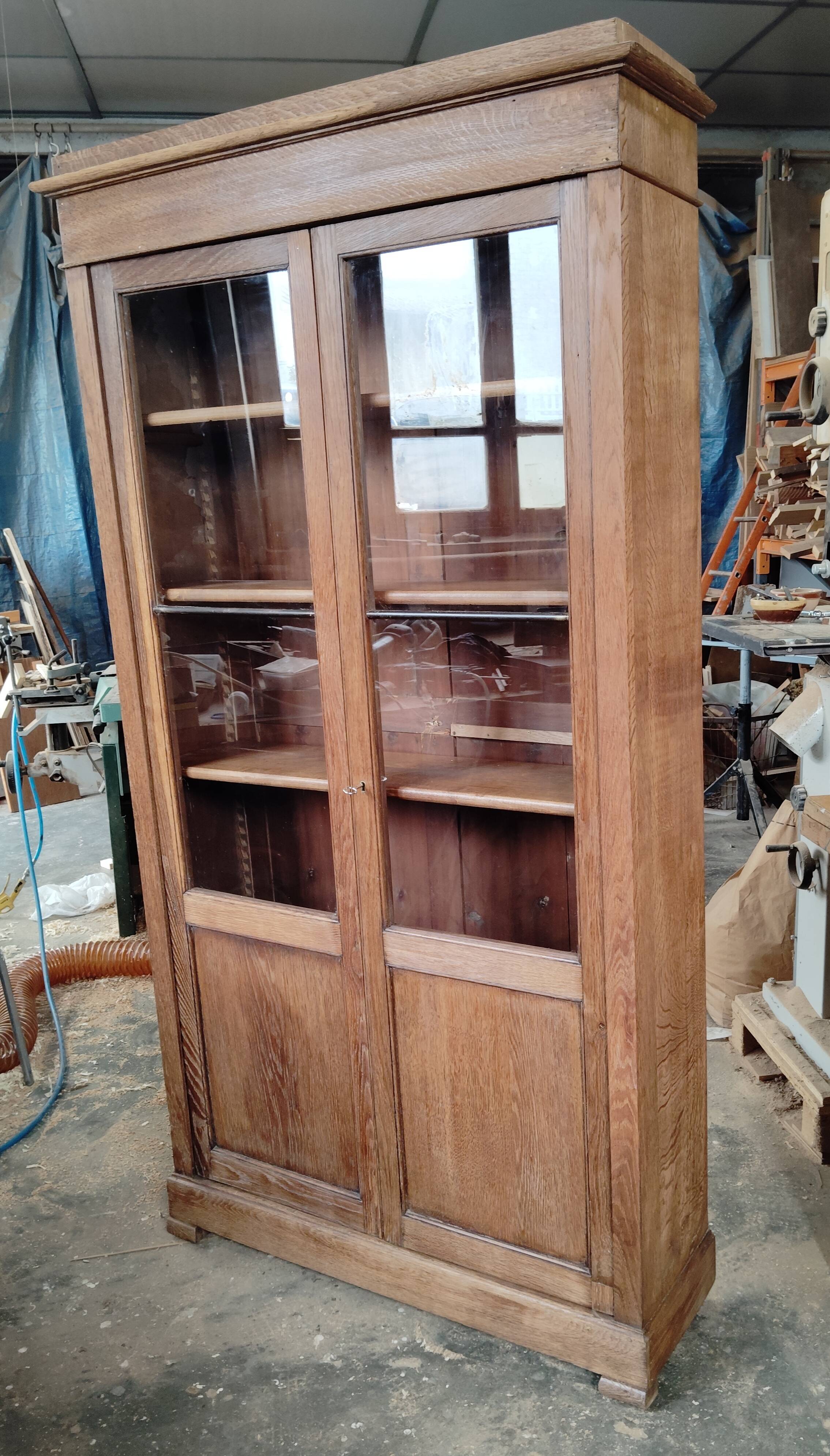 Restored antique library cabinet