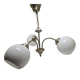 Art Deco glass and brass chandelier, Poland, 1970s