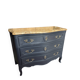 Renovated antique oak chest of drawers – 3 drawers – Marble top