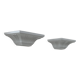 Pair of vintage wall lights, moulded pressed white matte ABS, France, 1980.