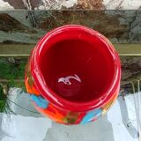 Glazed ceramic vase vintage 60s ceramics of gévaudan