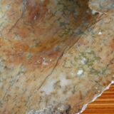 Beige and brown alabaster ashtray