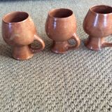 Series of 3 cups in sandstone