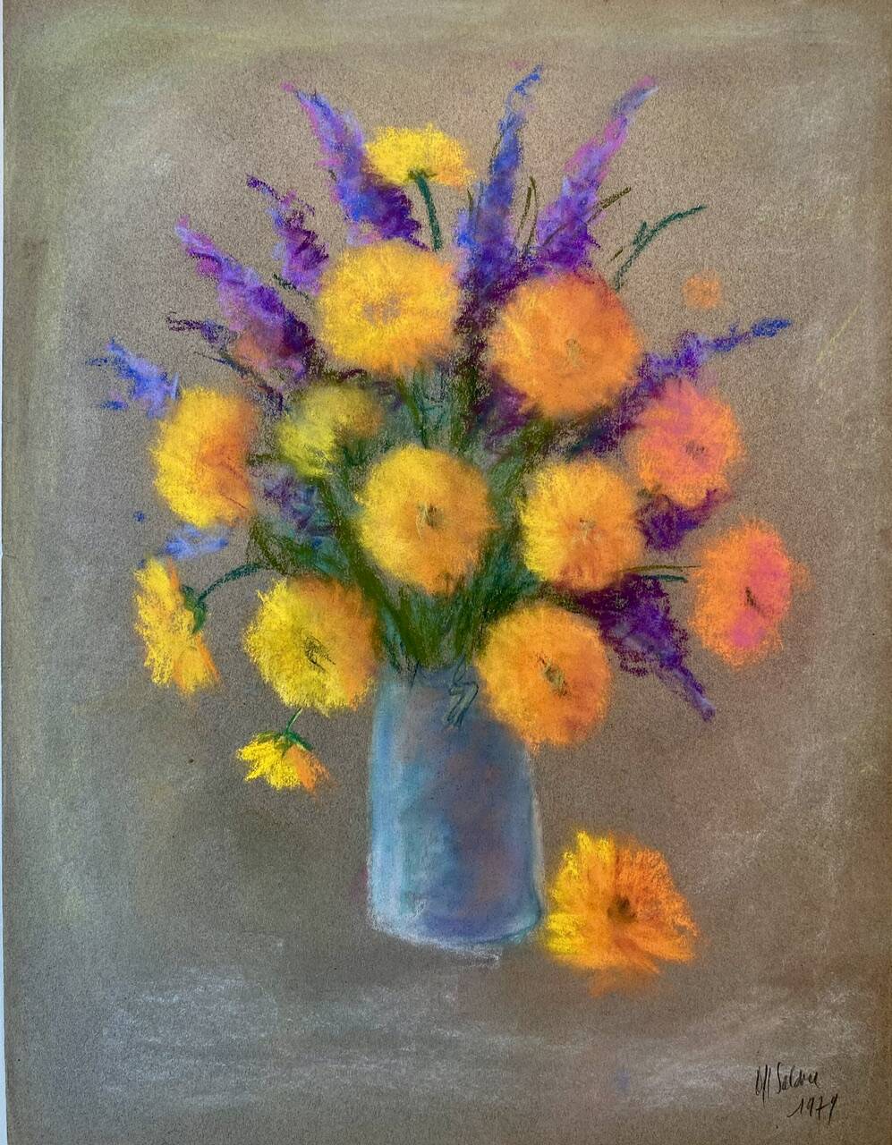 Nature morte aux soucis par Salomon de 1979