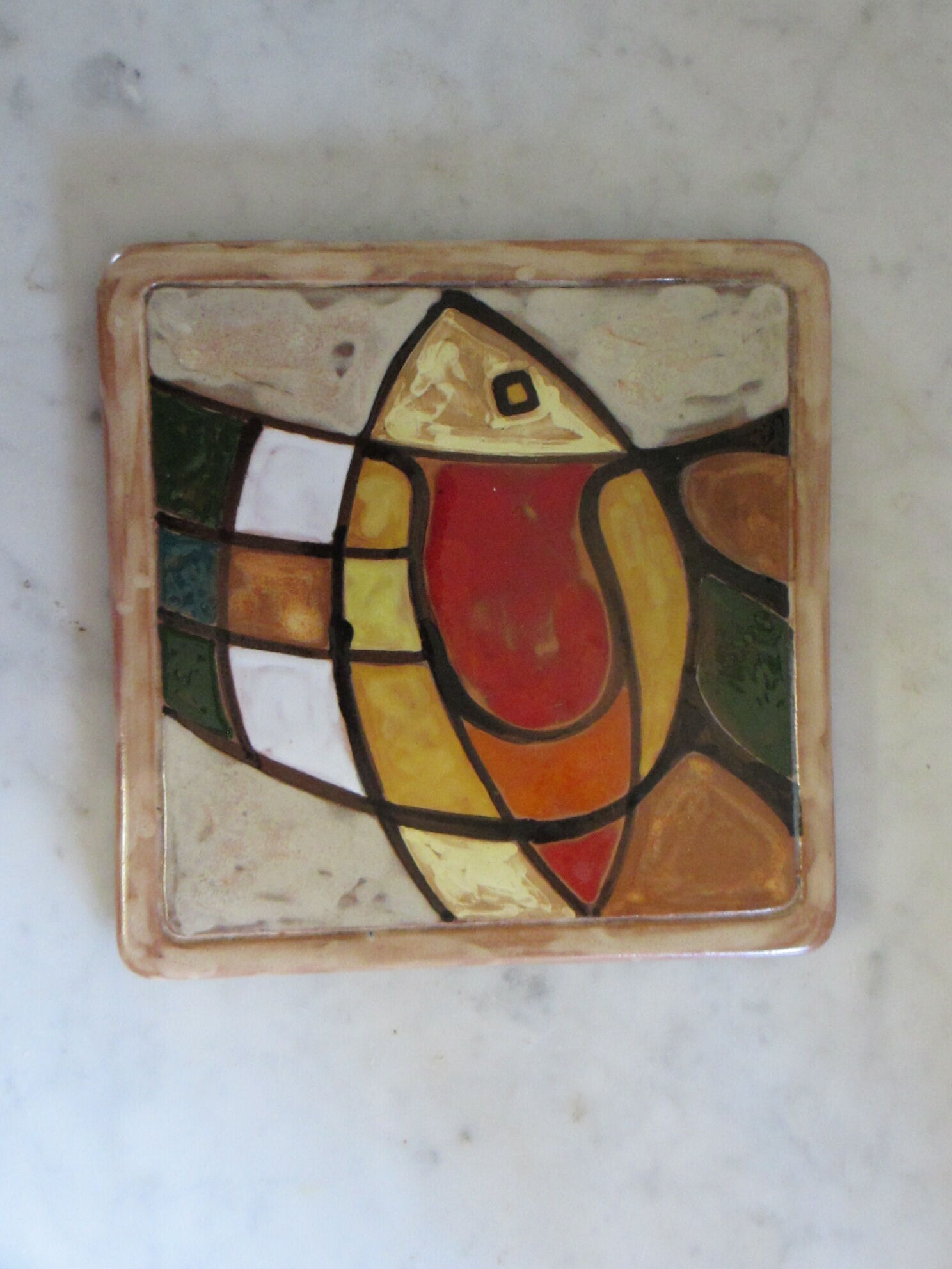 Ceramic table mat by Martine Azema