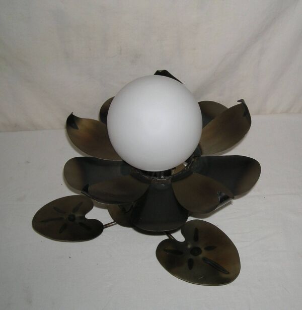 Lampe à poser nénuphar - style jansen des années 70