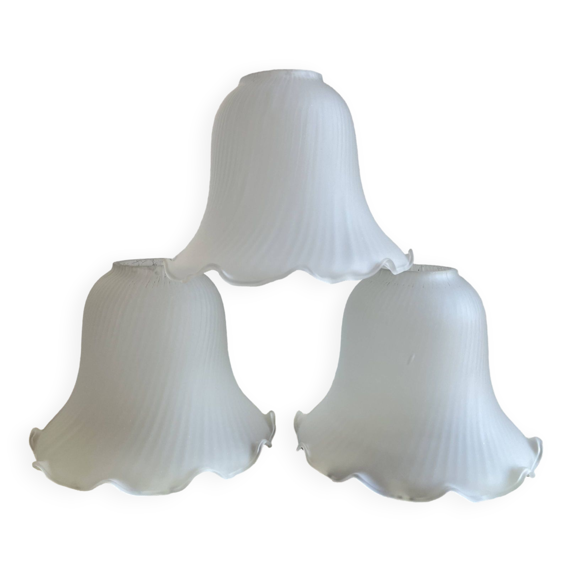 Old glass tulip globes