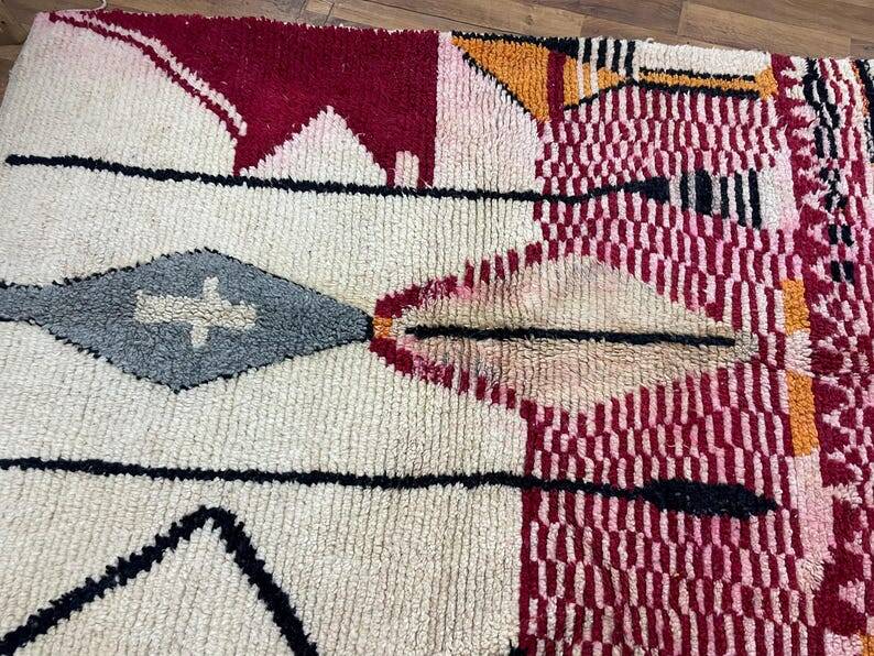 Handwoven colored wool apis boujad 150/250cm