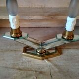 Old art deco table lamp - 2 lights - mirror lamp
