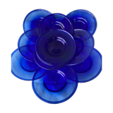 Blue colbat plates in blown glass