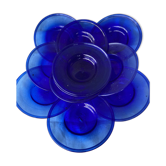 Blue colbat plates in blown glass