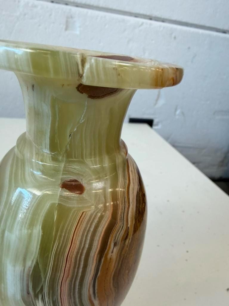 Set of 2 vintage onyx vases / decorative vase