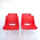 Danish plastic red chairs by Niels Gammelgaard for Ikea, 1984, set of 4