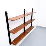 Wall Unit pour Wébé Louis Van Teeffelen en teck années 1960