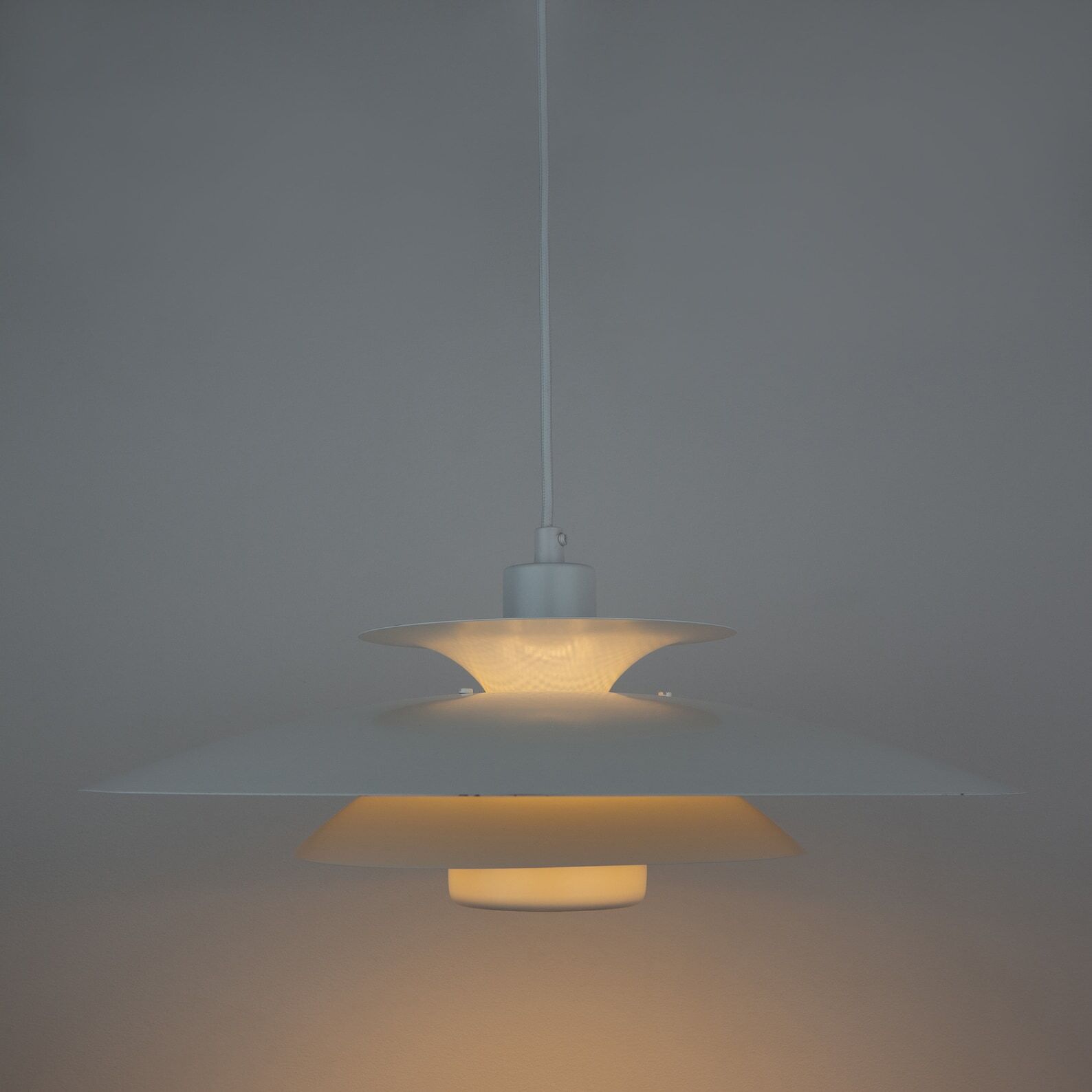 Danish vintage pendant lamp Donau by Kurt Wiborg, Jeka, 1980s
